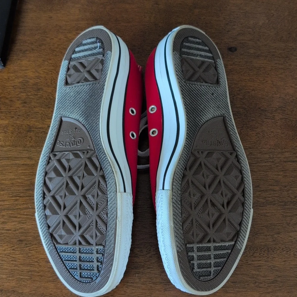 Red Converse Sneakers Sz 9.5 - Picture 4 of 5